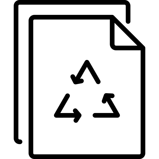 Papier recyclé picto Pictogramme de papier recyclé